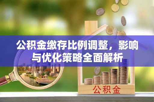 清镇公积金缴存比例调整，影响与优化策略全面解析