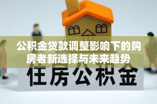 清镇公积金贷款调整影响下的购房者新选择与未来趋势